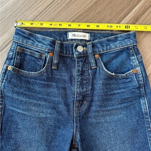 Madewell Dark Wash Stovepipe Full Length Straight Leg Denim Jeans - Picture 4 of 8